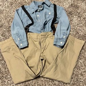 OshKosh boys suspender set 4T